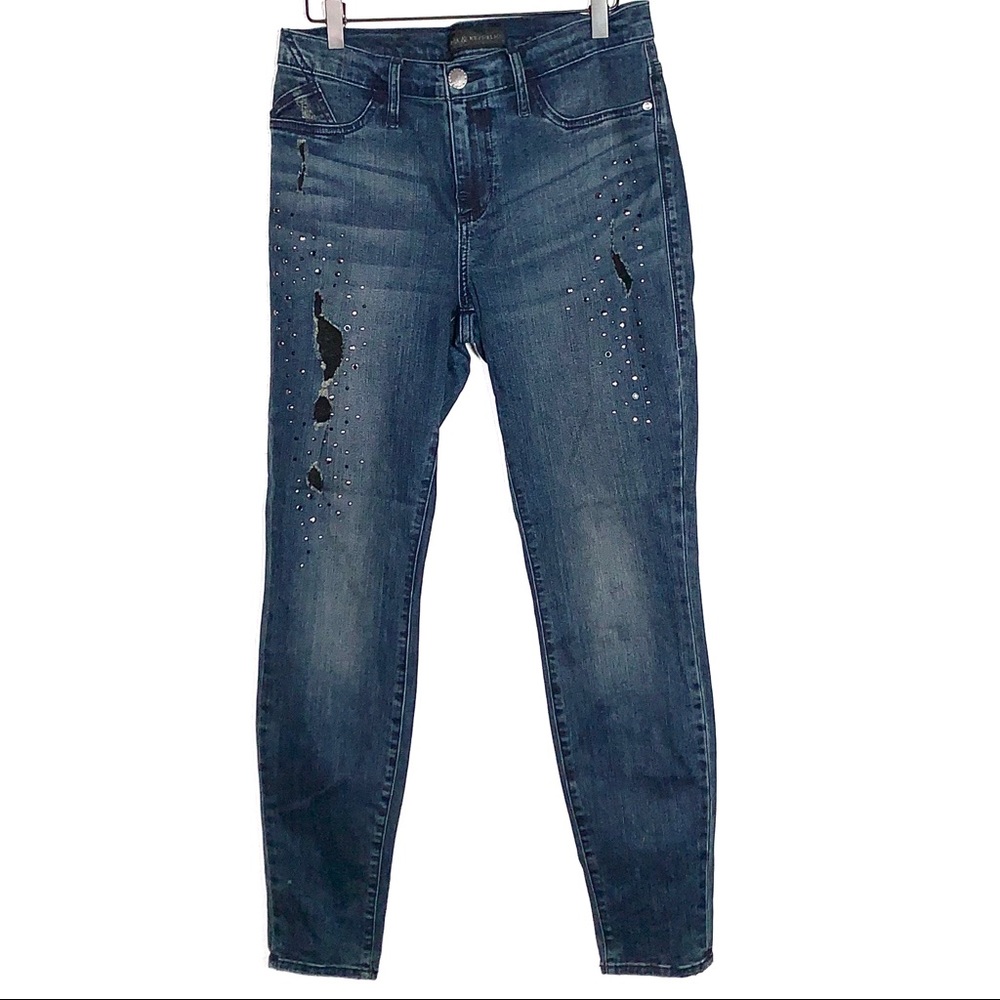 Rock and Republic distressed dark wash jeans